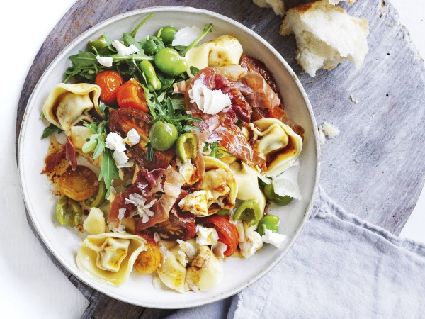 Tortellini Salad with Gorgonzola and Prosciutto