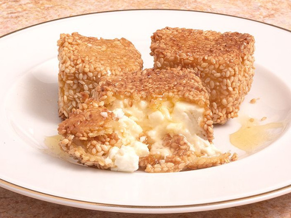 Sesame-Crusted Fried Feta