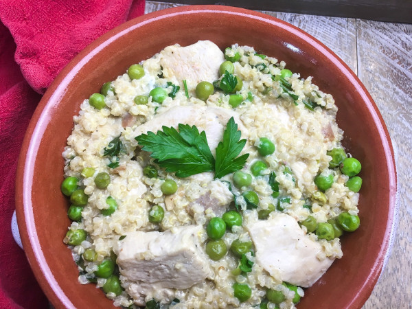 Creamy Chicken and Veggies with Mexican Quinoa
