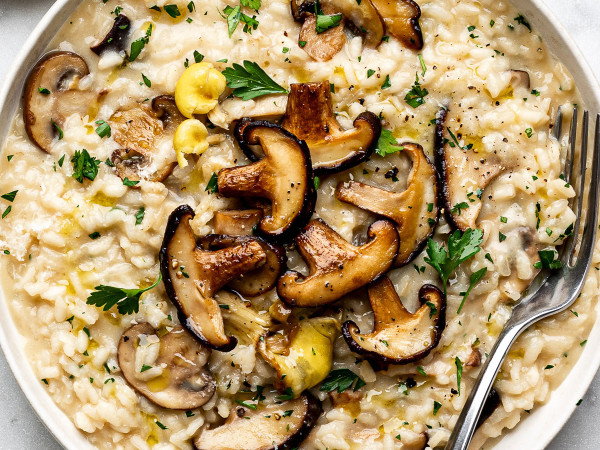 Risotto with a Variety of Mushrooms