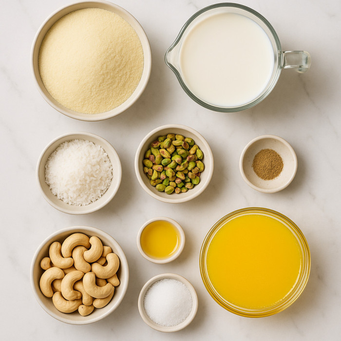 Creamy Butter Pudding ingredients
