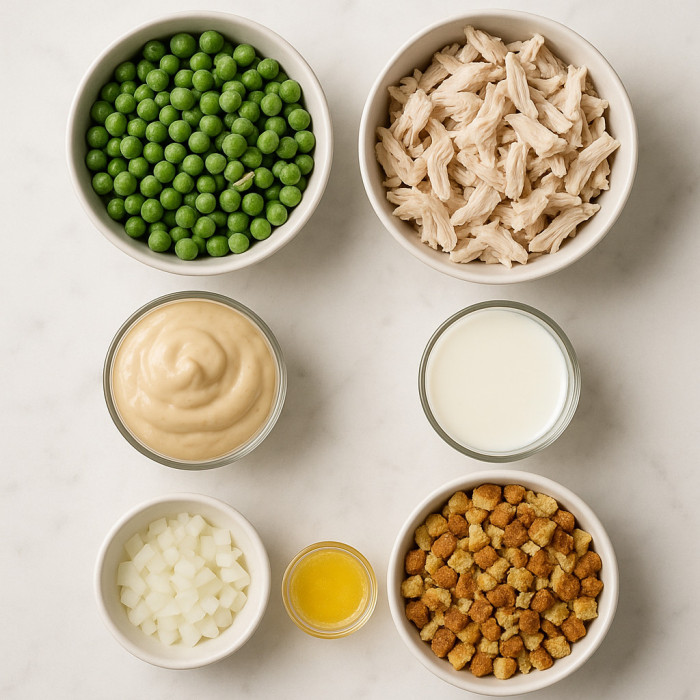 Chicken Casserole with Shredded Meat ingredients