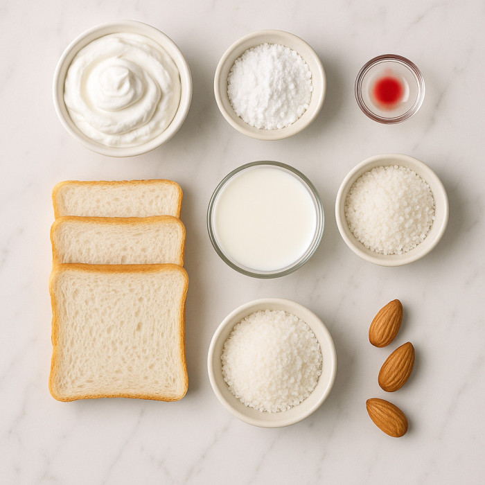Soft cream-filled bread roll ingredients
