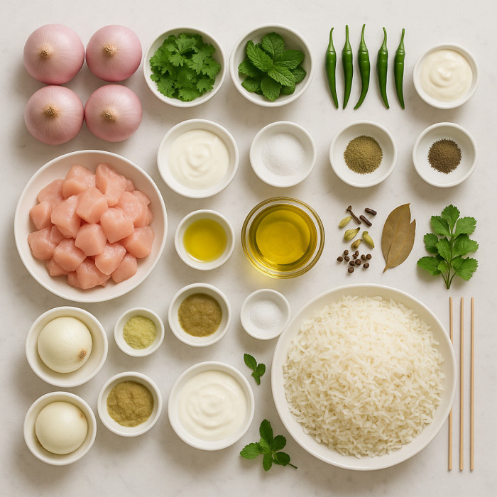 Skewered Kebab Rice Pilaf ingredients