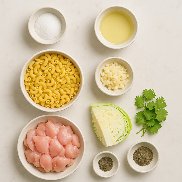 Creamy Chicken Pasta Dish ingredients