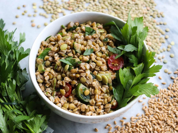Masala-Seasoned Farro and Lentils