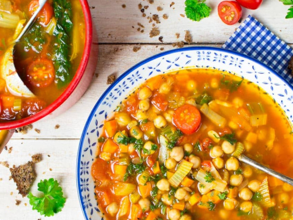 Italian Garbanzo Bean Soup for Vegans