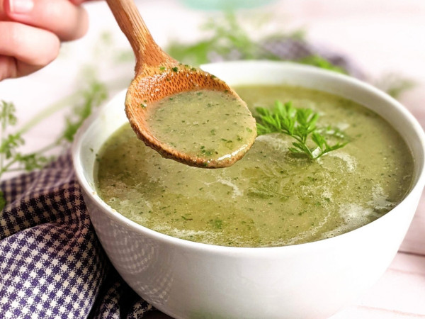 Plant-Based Carrot-Top Veggie Soup