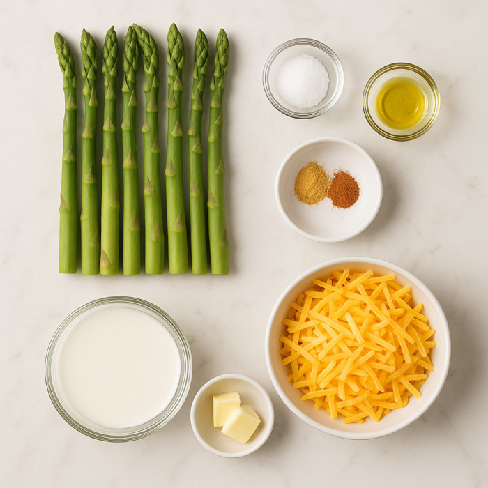 Smoky Gouda Cheese Sauce over Roasted Asparagus ingredients