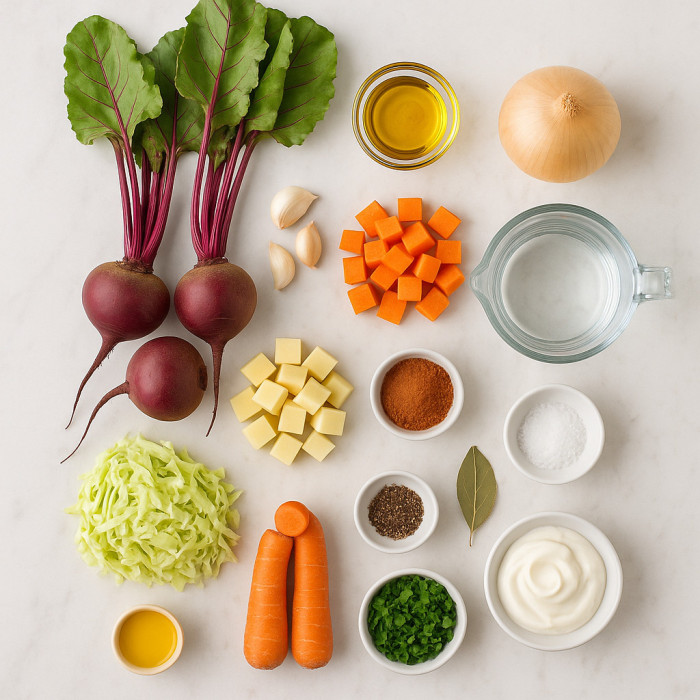 Sasha's Plant-Based Borscht ingredients