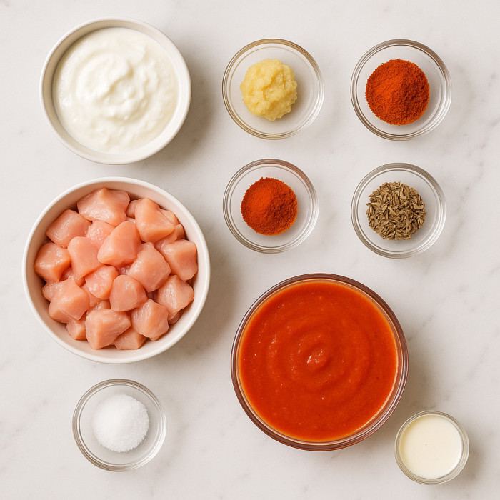 Rich and Creamy Butter Chicken ingredients