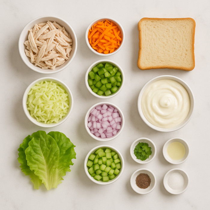 Chicken Salad Sandwich with Mayonnaise ingredients