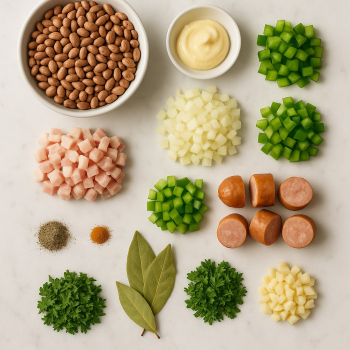 Cajun Style Red Beans ingredients