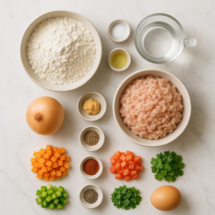 Chicken-Filled Flatbread ingredients