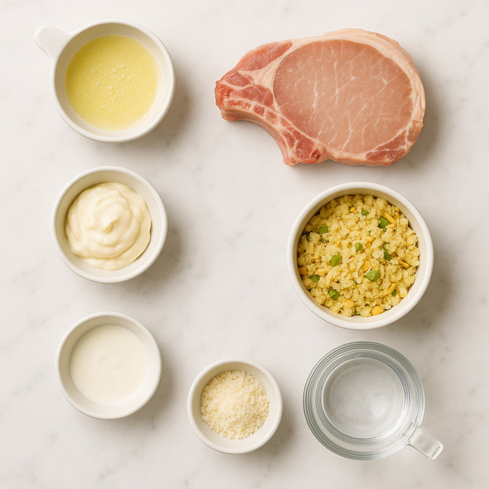Garlic and Herb Crusted Pork Chop Meal for One ingredients