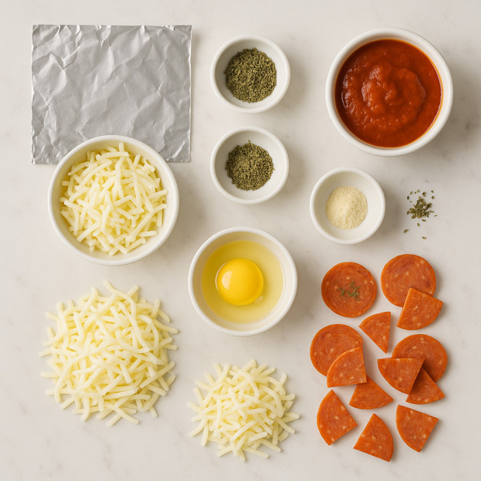 Pepperoni Chaffles Pizzas ingredients
