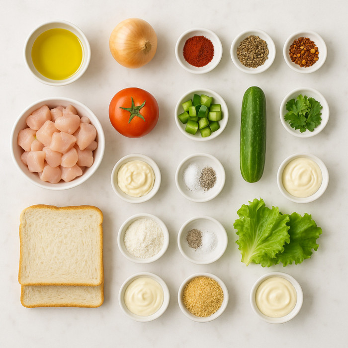 Chicken Stuffed Pastry Pockets ingredients