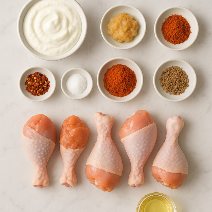 Crispy air-fried chicken legs ingredients