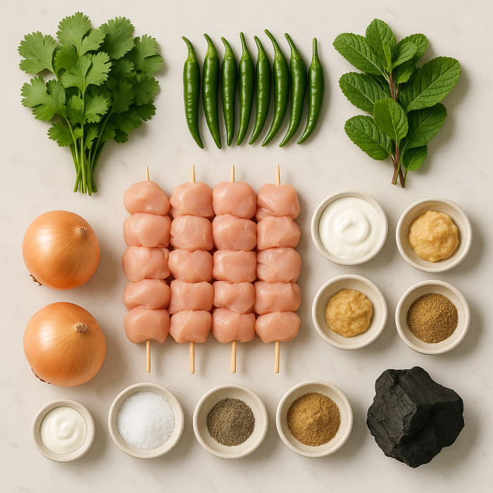 Rich and Creamy Kebabs on Skewers ingredients