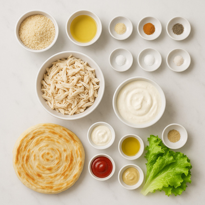 Shredded Chicken Wrap ingredients