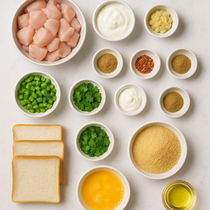 Chicken Stuffed Bread Rolls ingredients