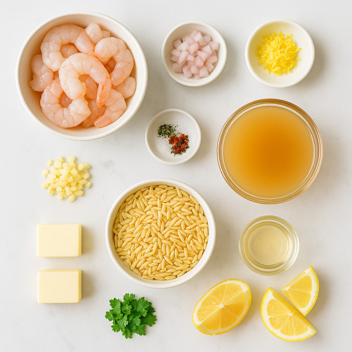 Shrimp Scampi Orzo Made in the Instant Pot® ingredients