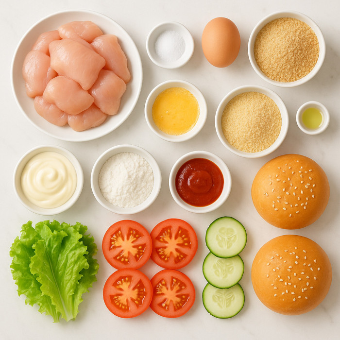 Chicken on a bun ingredients