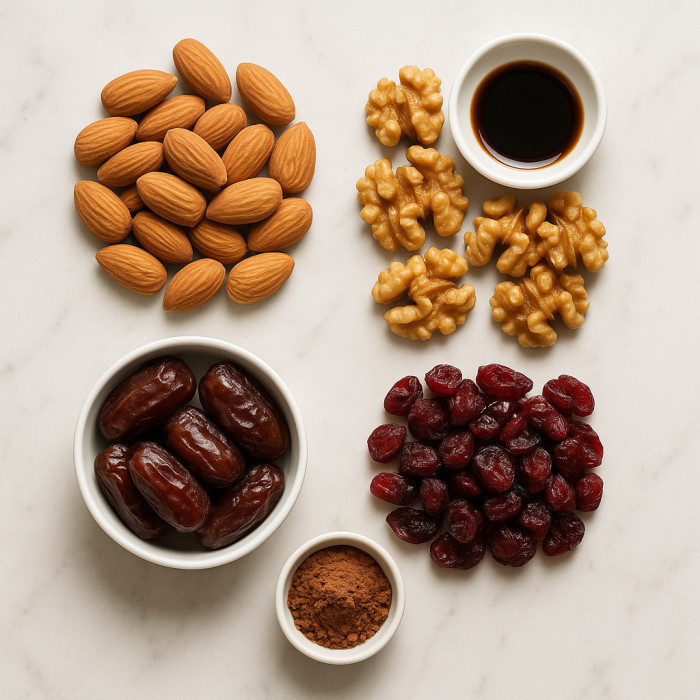 Energy Bars with Chocolate and Cranberries ingredients