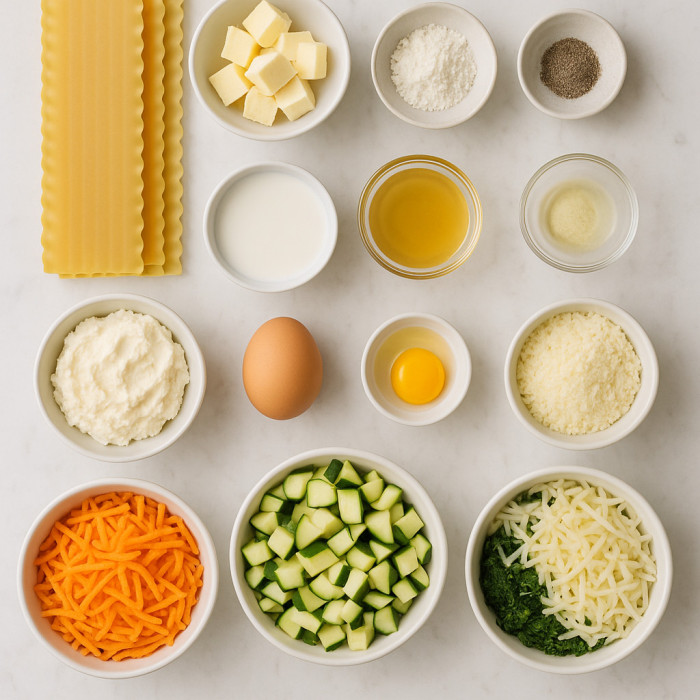 Debbie's Veggie Lasagna ingredients