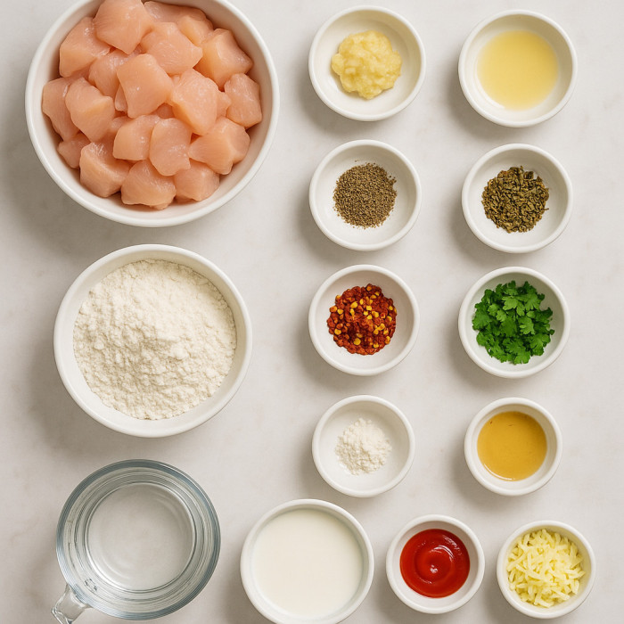 Creamy Cheese Coated Chicken ingredients