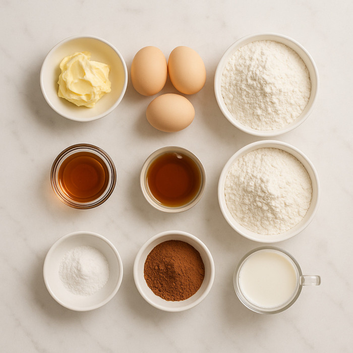 Marble Swirl Tea Cake ingredients