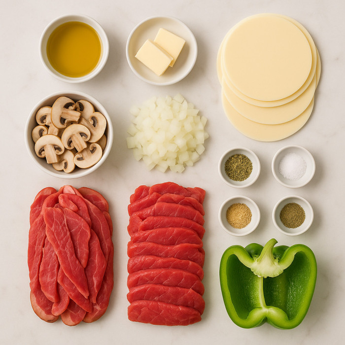 Philly Cheesesteak Stuffed Peppers Made in the Instant Pot® ingredients