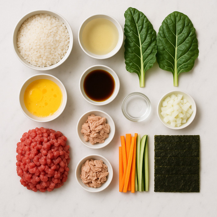 Korean-Style Sushi ingredients