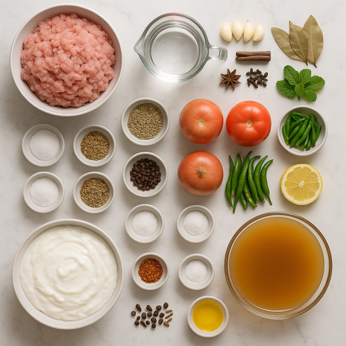 Chicken Mince Rice Dish ingredients