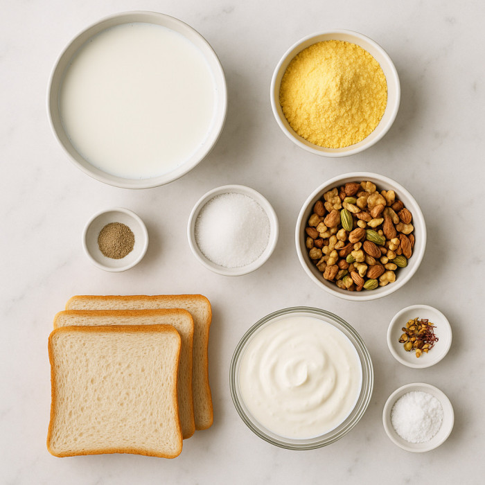 Decadent Bread Pudding ingredients