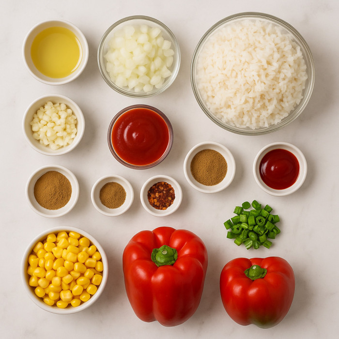 Mexican-style rice ingredients